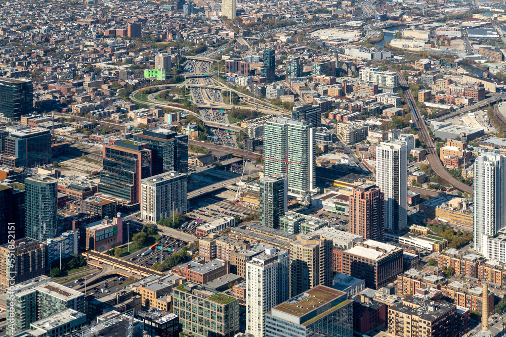 Obraz premium Chicago building architecture and cityscape