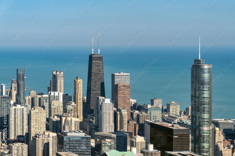 Obraz premium Chicago building architecture and cityscape