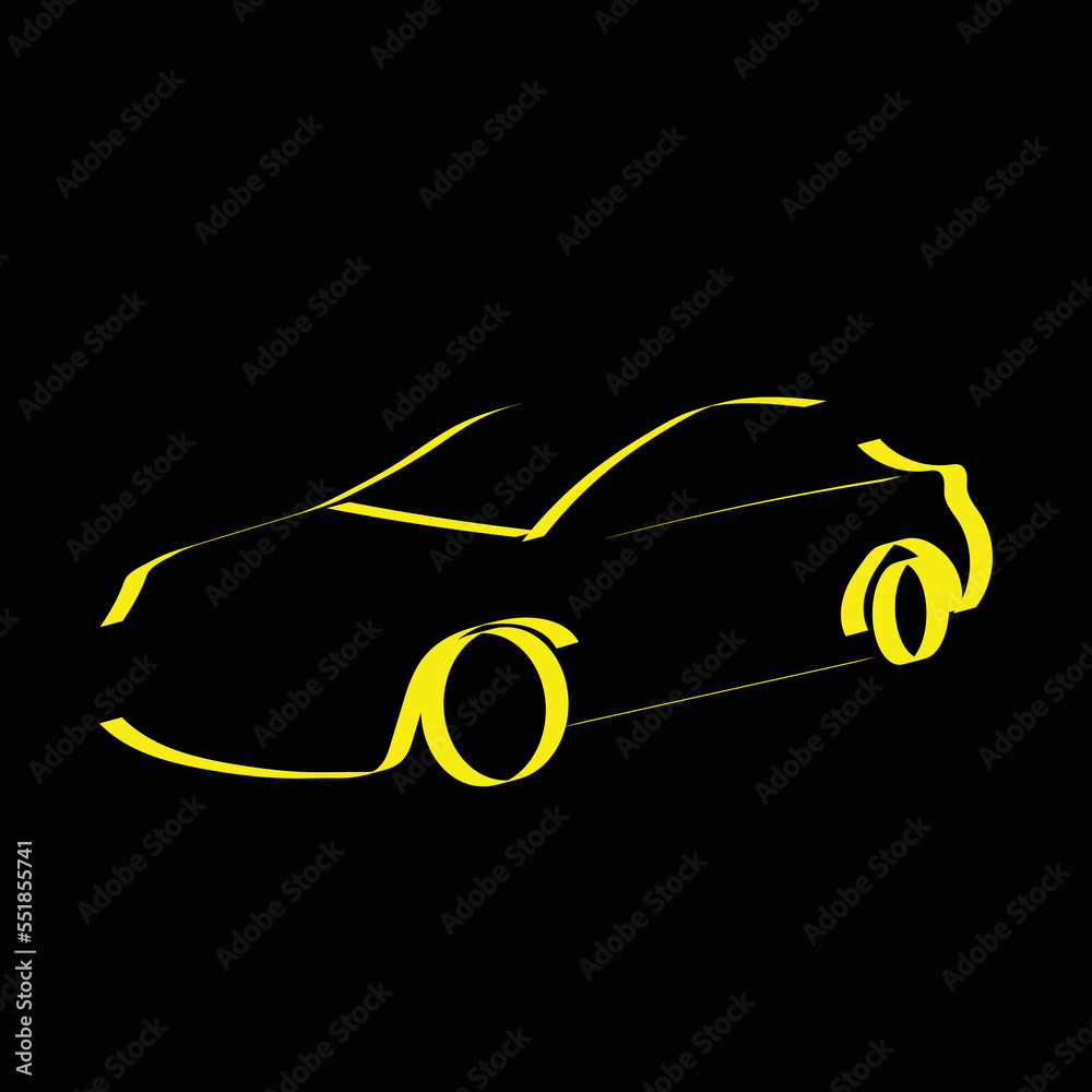 Car symbol design. Logo concept, icon stock illustration