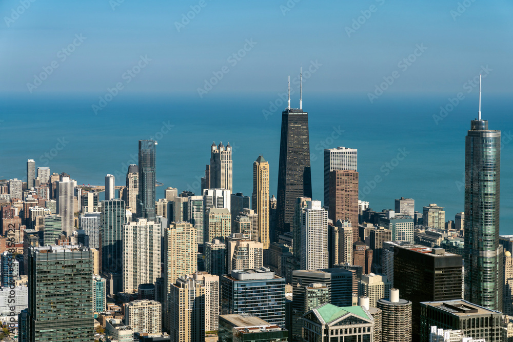 Obraz premium Chicago building architecture and cityscape