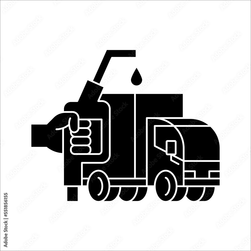 Fuel vector icon. vector illustration isolated on white background for graphic and web design. color editable