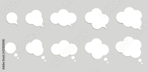 Think bubble set. Vector design.