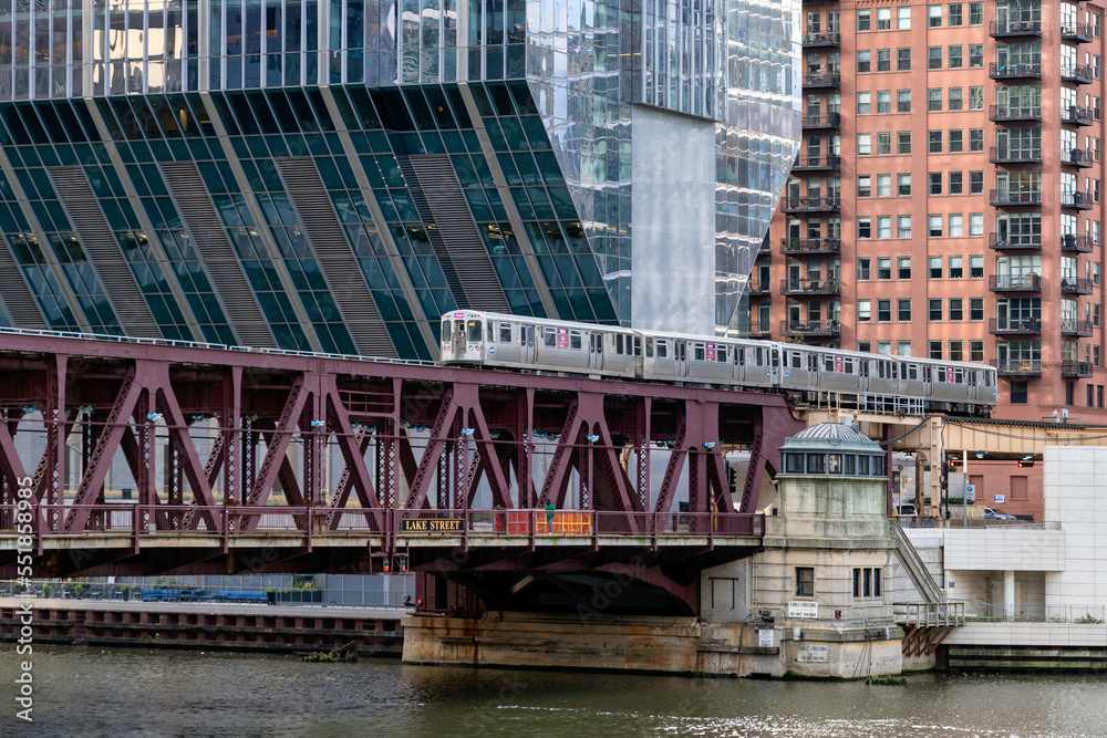 Fototapeta premium Chicago building architecture and cityscape