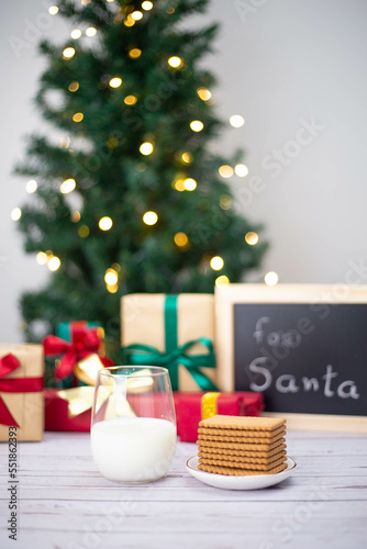 milk and cookies for Santa Claus