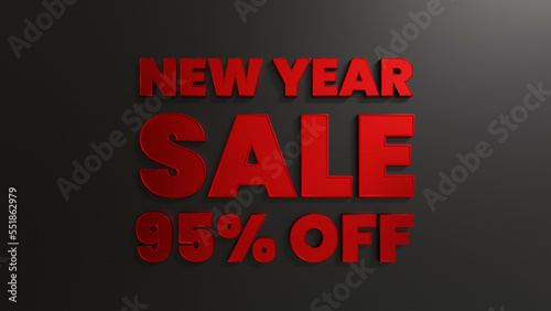 Red New Year Sale 95 Percent Off