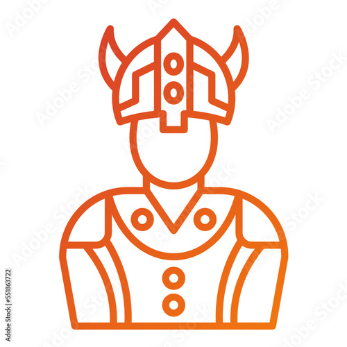 Viking Man Icon Style