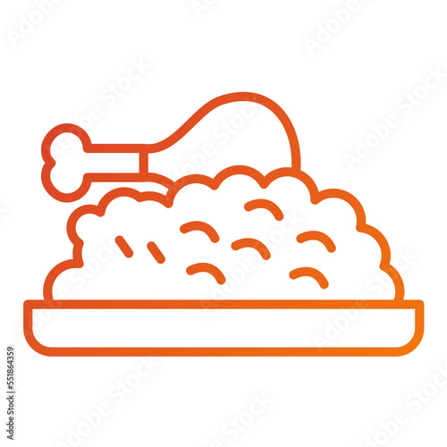 Chicken Rice Icon Style