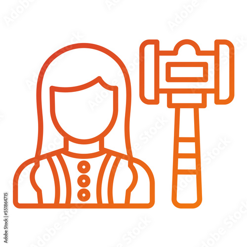 Judge Female Icon Style