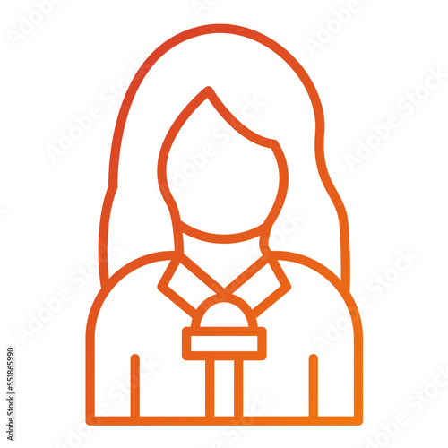 Journalist Female Icon Style