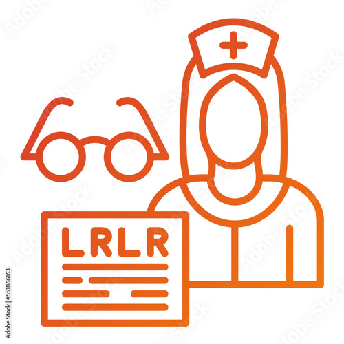 Ophthalmic Nurse Female Icon Style