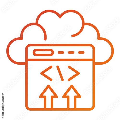 Cloud Deployment Icon Style