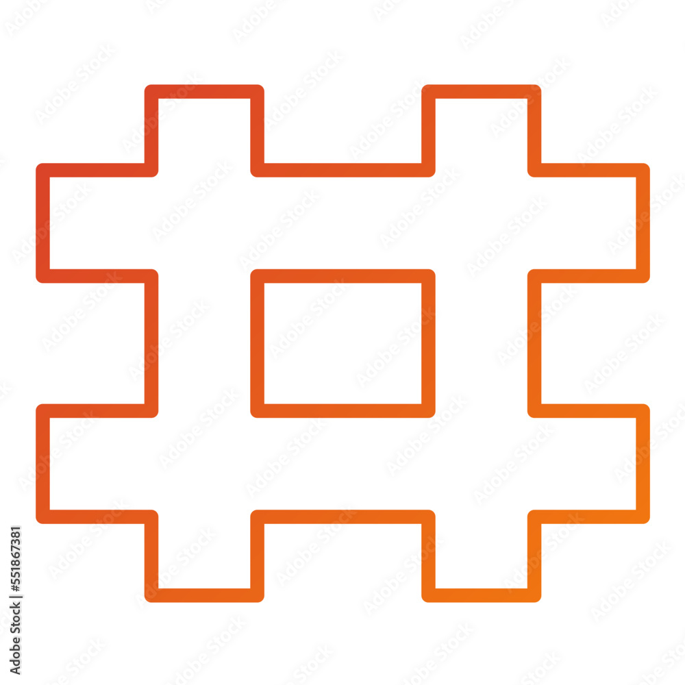 Fototapeta premium Hashtag Icon Style