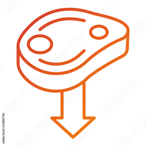 Reduced Meat Consumption Icon Style
