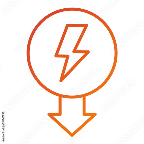 Reduce Energy Consumption Icon Style