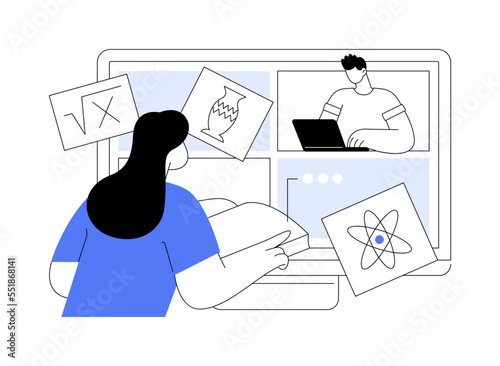 Digital learning abstract concept vector illustration.