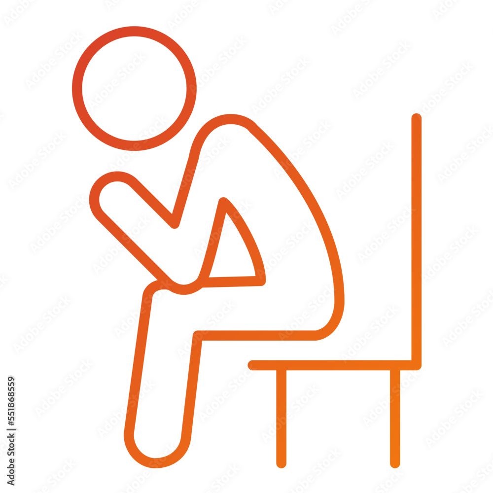 Loneliness Icon Style Loneliness Icon Style