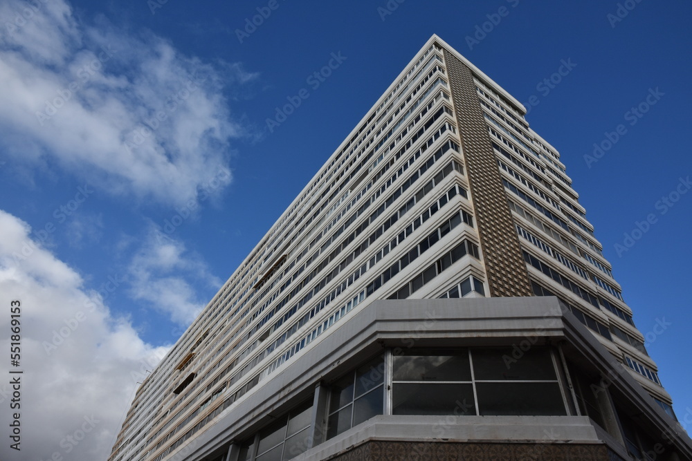 Low angle view of modern buildings in Las Palmas de Gran Canaria Low angle view of modern buildings in Las Palmas de Gran Canaria
