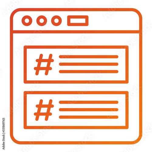 Hashtags Icon Style