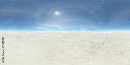 Foto Blue sky sand field 360 HDRI