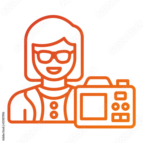 Female Vlogger Icon Style