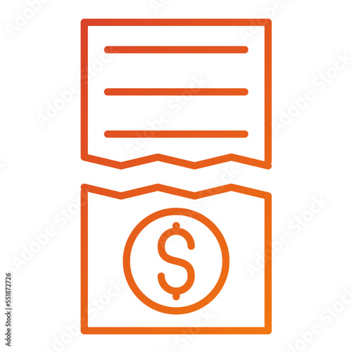 Split Bills Icon Style