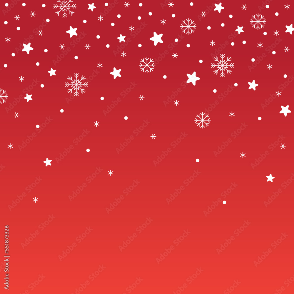 Merry Christmas Mini Confetti Red Gradient Frame Pattern