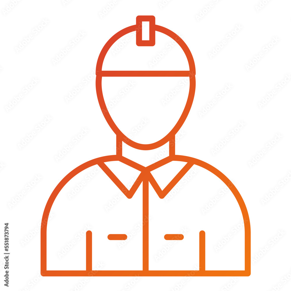 Obraz premium Firefighter Male Icon Style