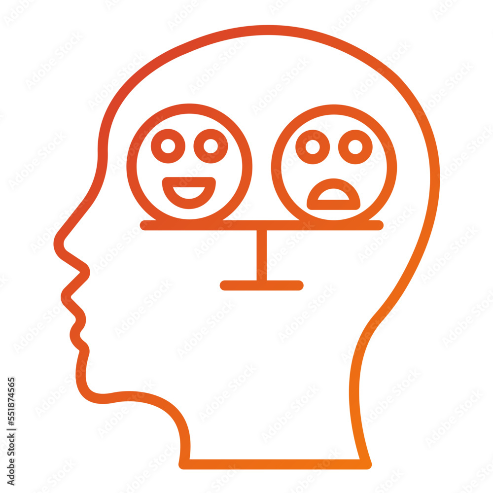 Fototapeta premium Balance Emotion Icon Style