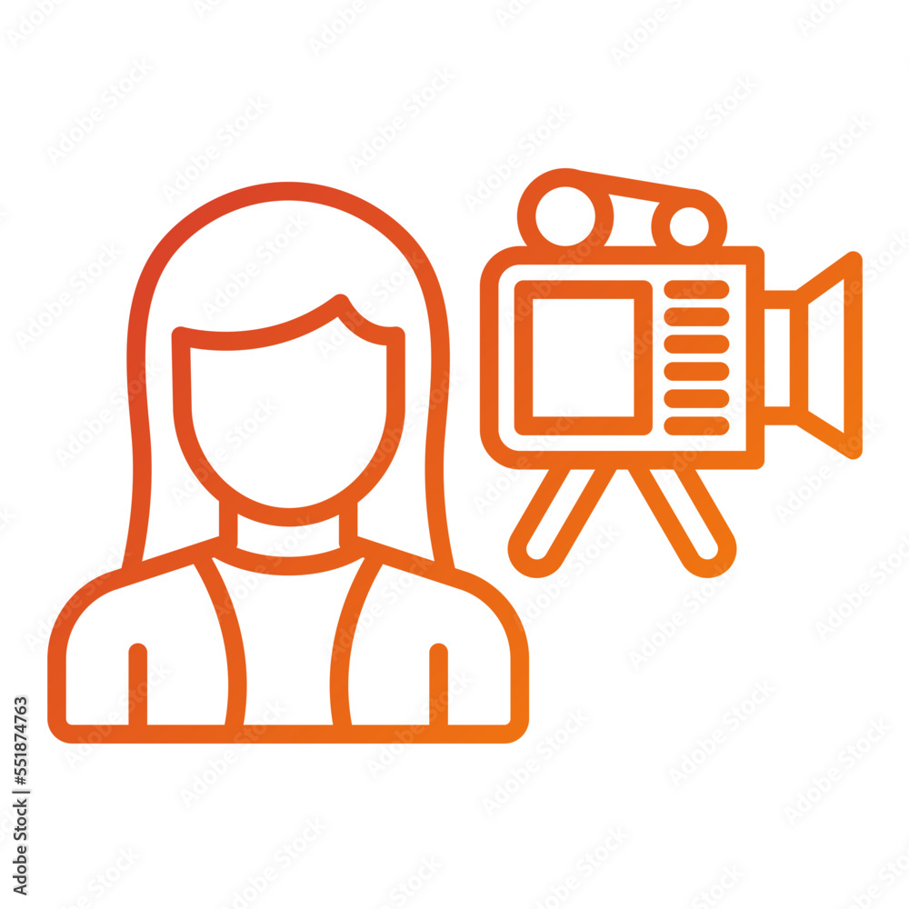 Camera Operator Male Icon Style Camera Operator Male Icon Style
