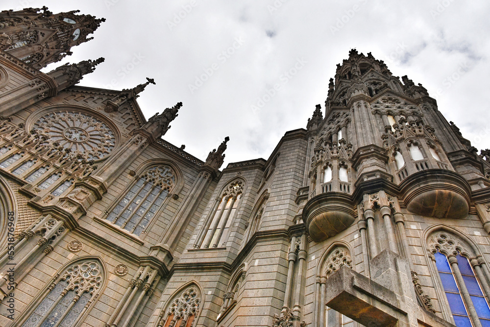 Low angle view of the cathedral in Arucas