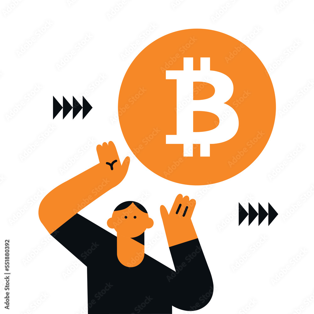 Vector bitcoin icon. Modern icon currency. Vector illustration in Cartoon flat style Vector bitcoin icon. Modern icon currency. Vector illustration in Cartoon flat style