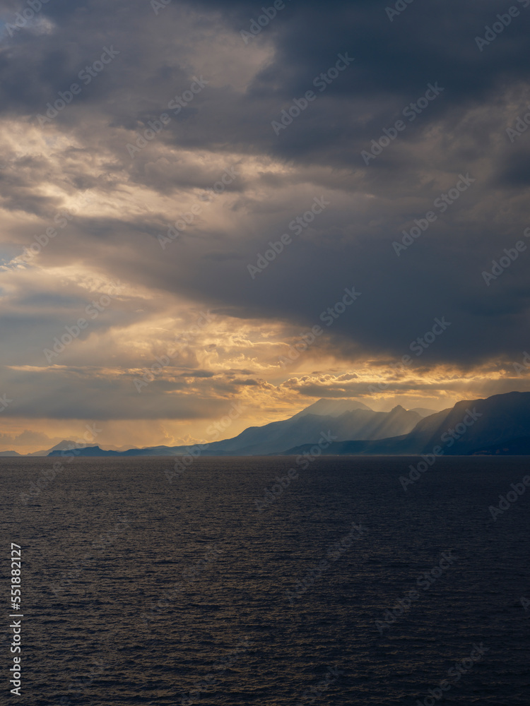 rain clouds and amazing nature scenery