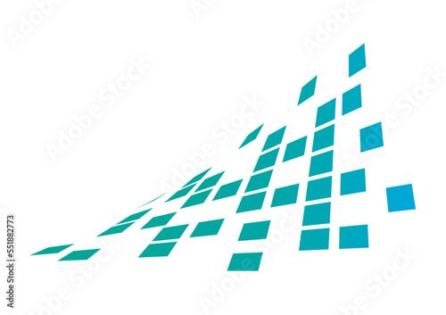 Abstract element, pixelated digital surface