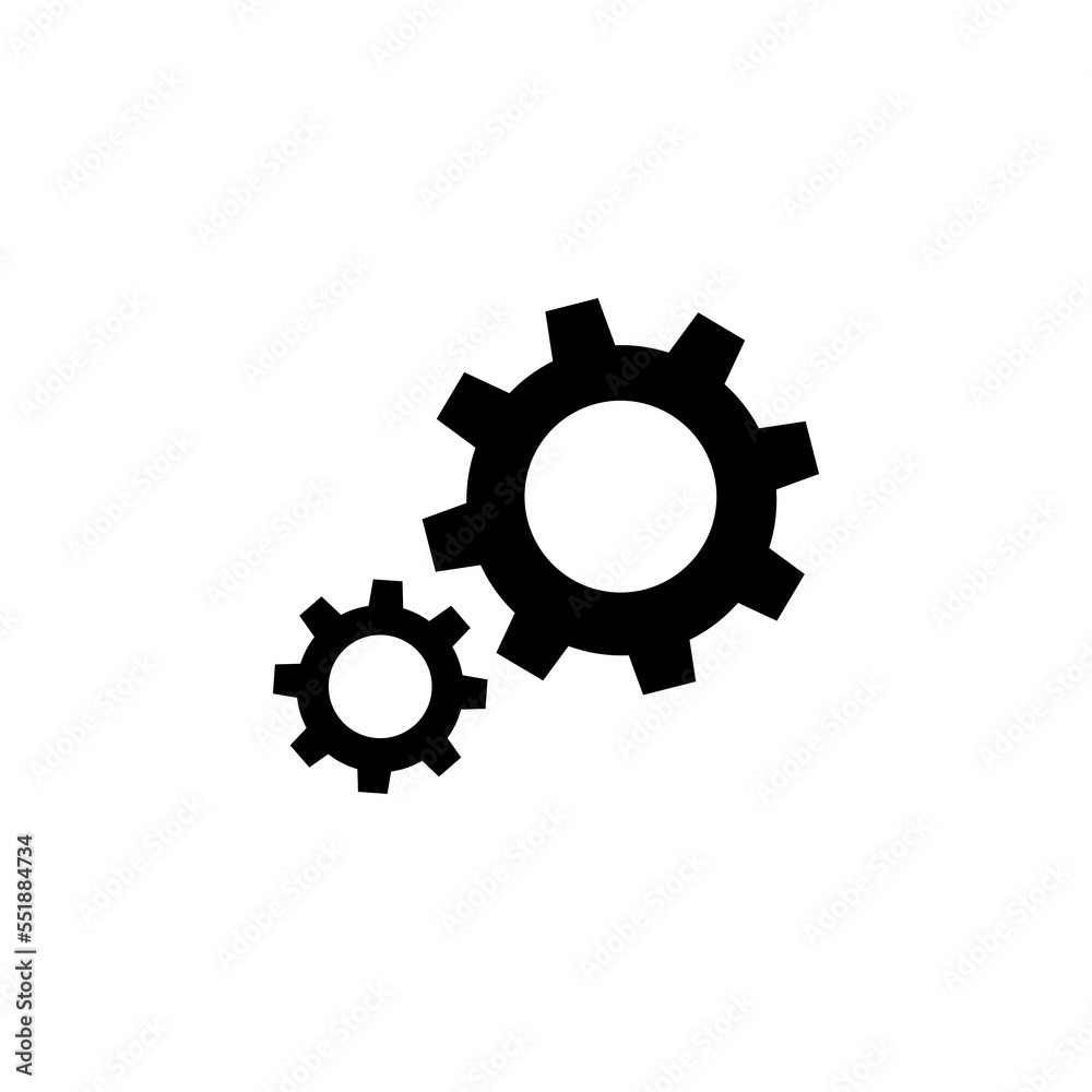 Setting Icon vector. Simple flat symbol on white background Setting Icon vector. Simple flat symbol on white background