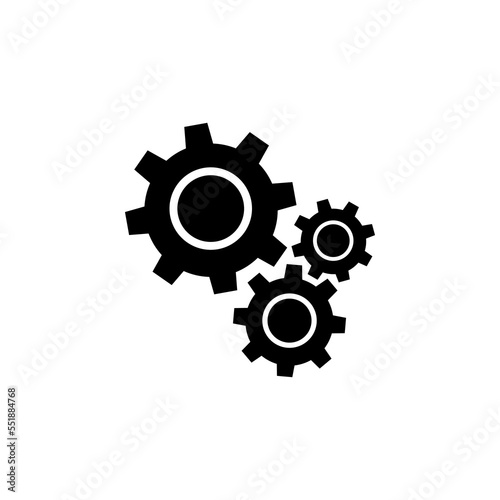 Setting Icon vector. Simple flat symbol on white background