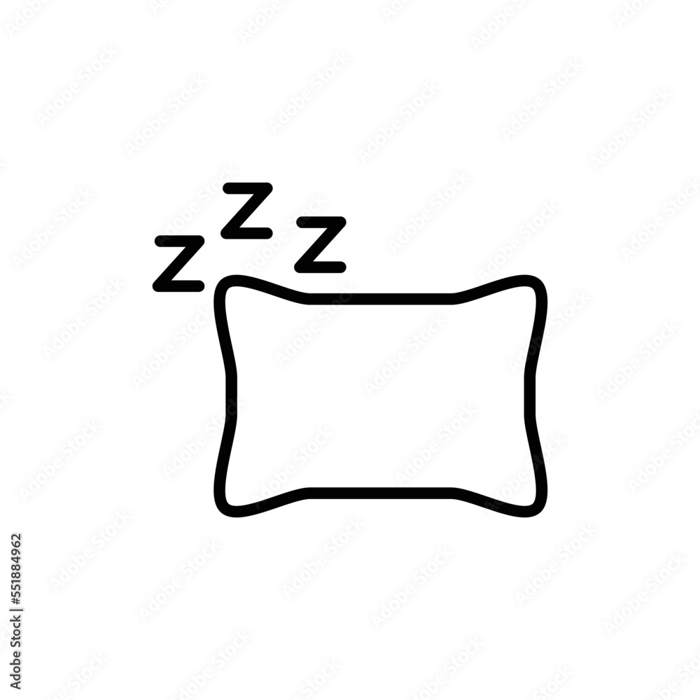 Naklejka premium pillow icon - vector black sign