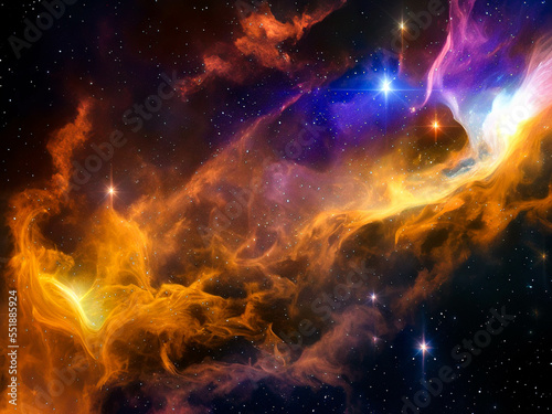 Space Nebula, created with Generative AI