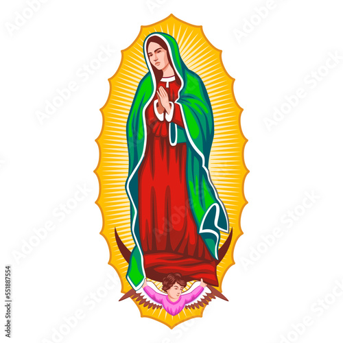 Vector Our Lady of Guadalupe Illustration Isolated