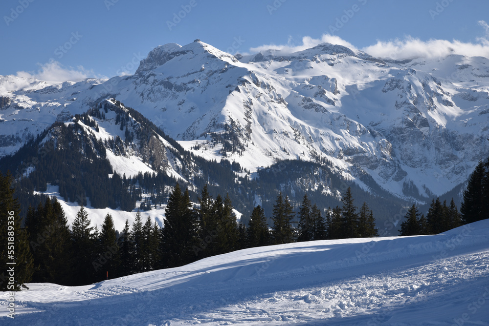 Pics glacés des Alpes suisses