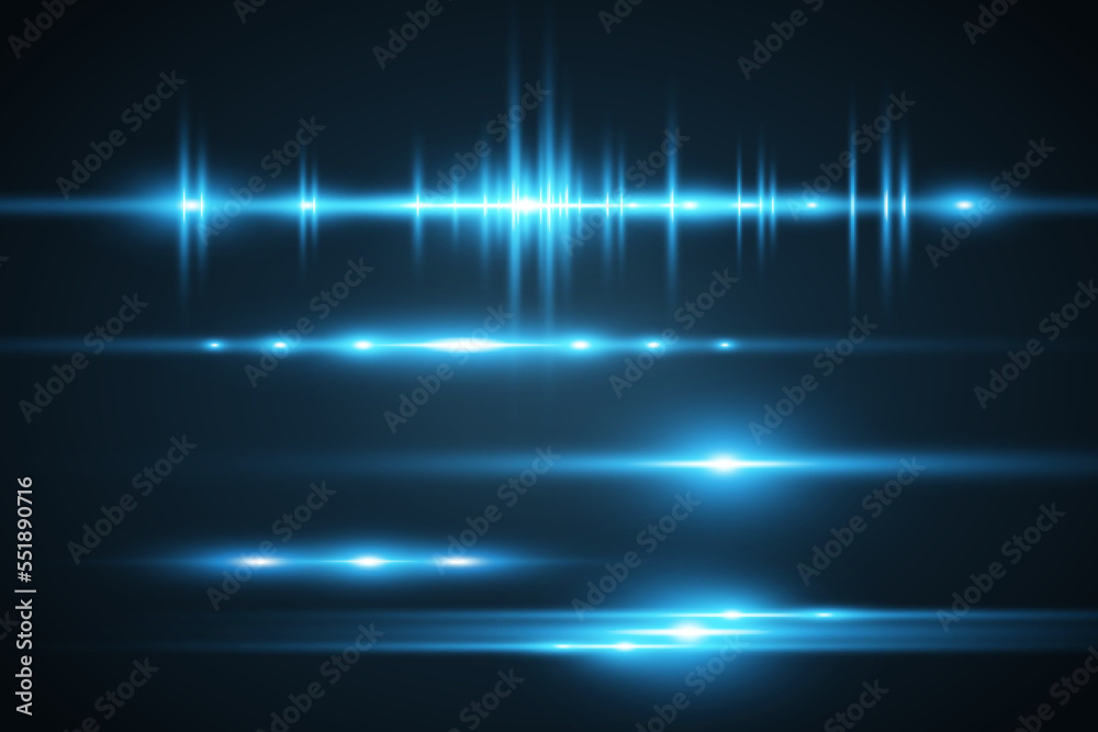 Fototapeta premium Light blue vector special effect. Glowing beautiful bright lines on a dark background. 