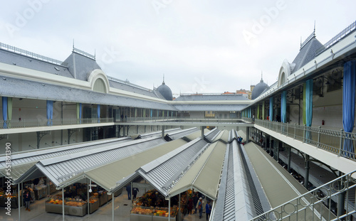 Bolhao Market in Porto first floor architecture inside view
