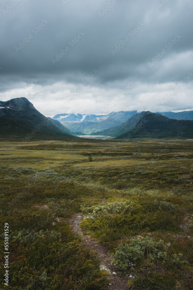 Fototapeta premium Mountainous view of Jotunheimen National Park in Norway