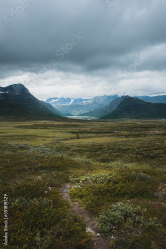 Mountainous view of Jotunheimen National Park in Norway