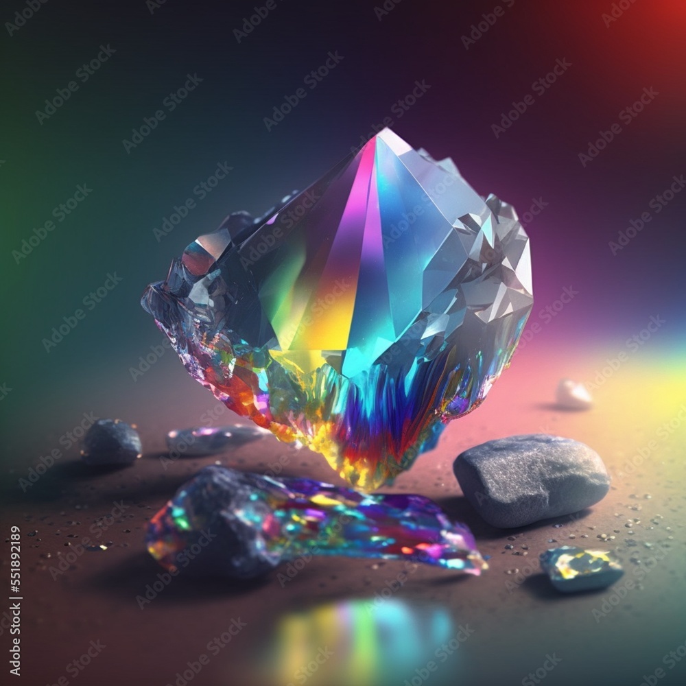 宝石 虹 高価 ダイヤモンド 鉱石 カラフル Stock イラスト | Adobe Stock