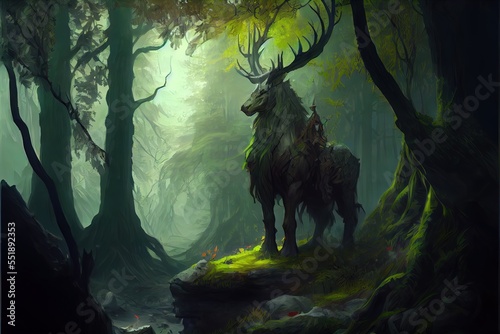 A fantasy forest spirit or demon. 