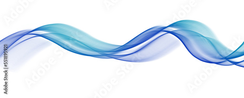 Abstract wave lines flowing smooth curve blue