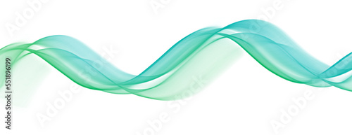 Abstract wave lines flowing smooth curve mint green