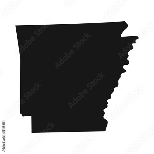 Silhouette of Arkansas state border photo