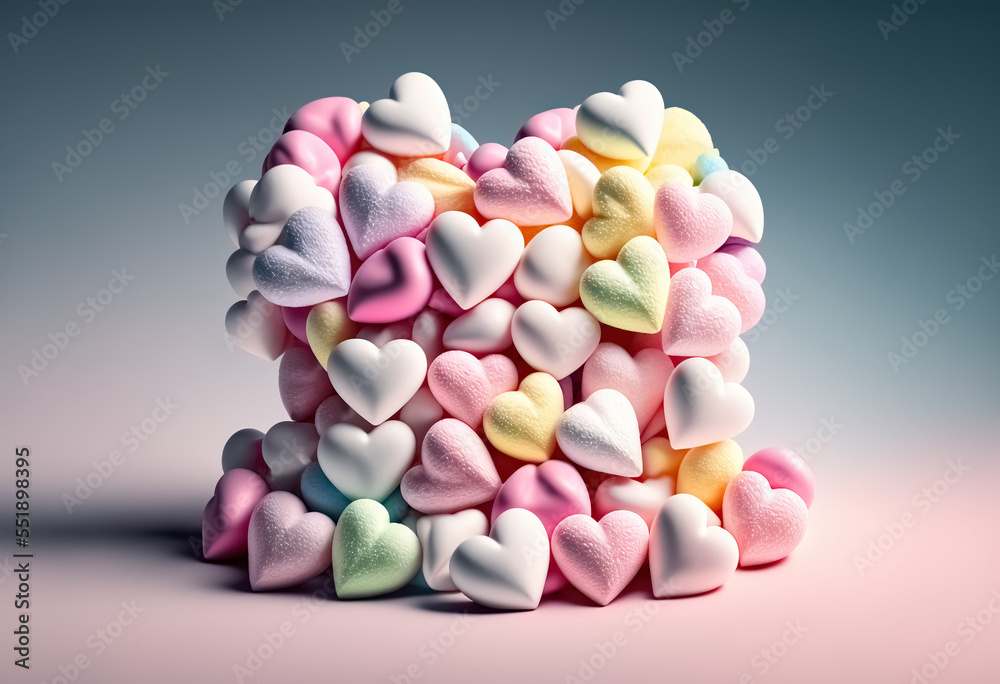 Generative AI. Heart Shaped Candy No.08