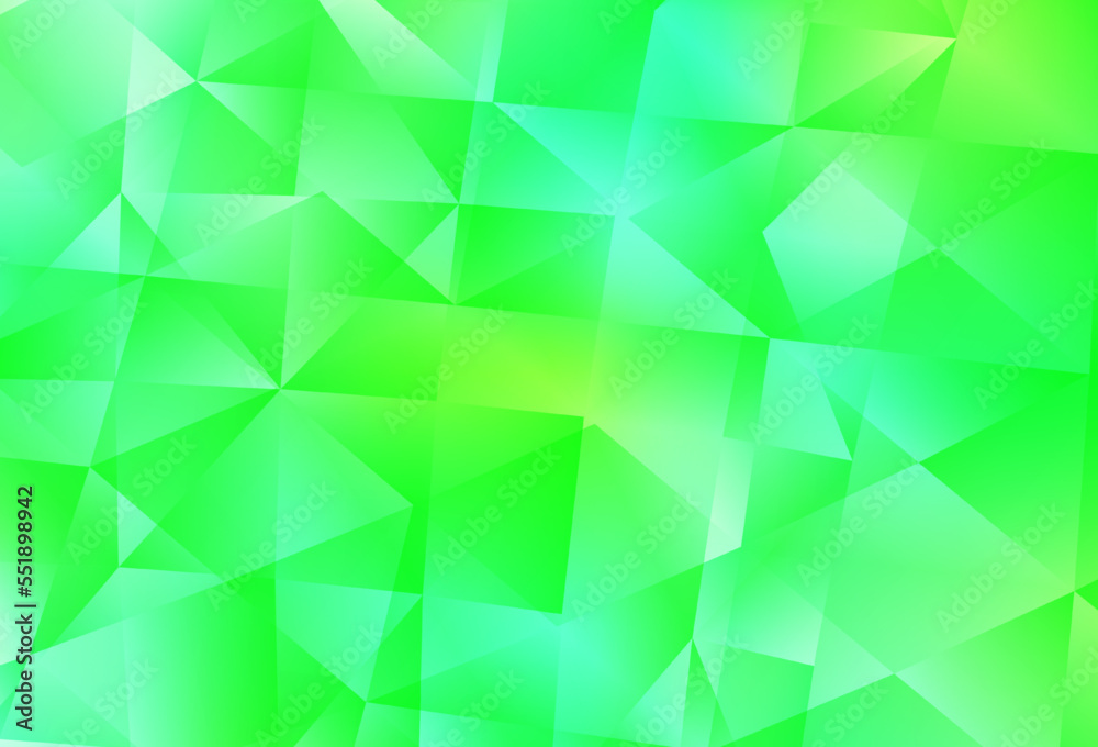 Light Green, Yellow vector abstract polygonal background.